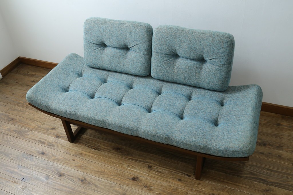 中古　美品　CONDE HOUSE(カンディハウス)　アルプ LD　希少なウォールナットフレームのソファベッド　定価約35万円　(R-085135)