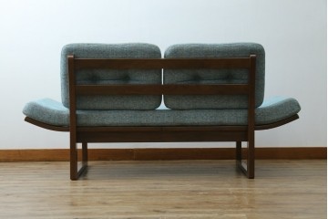 中古　美品　CONDE HOUSE(カンディハウス)　アルプ LD　希少なウォールナットフレームのソファベッド　定価約35万円　(R-085135)