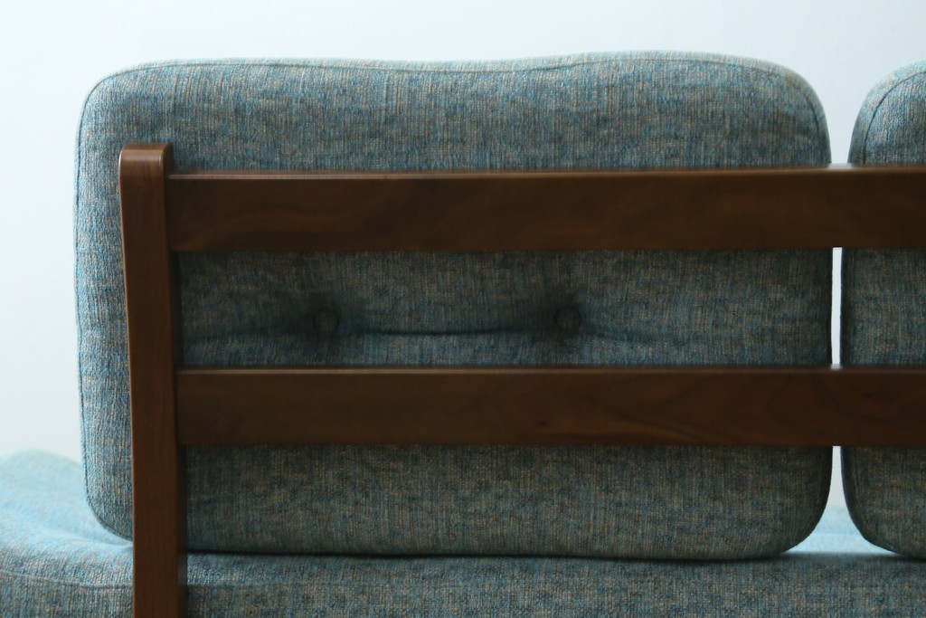 中古　美品　CONDE HOUSE(カンディハウス)　アルプ LD　希少なウォールナットフレームのソファベッド　定価約35万円　(R-085135)