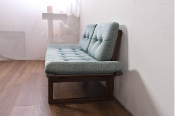 中古　美品　CONDE HOUSE(カンディハウス)　アルプ LD　希少なウォールナットフレームのソファーベッド　定価約35万円相当　(R-085135)