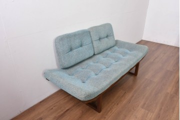 中古　美品　CONDE HOUSE(カンディハウス)　アルプ LD　希少なウォールナットフレームのソファーベッド　定価約35万円相当　(R-085135)