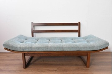 中古　美品　CONDE HOUSE(カンディハウス)　アルプ LD　希少なウォールナットフレームのソファーベッド　定価約35万円相当　(R-085135)