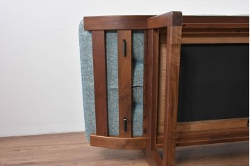 中古　美品　CONDE HOUSE(カンディハウス)　アルプ LD　希少なウォールナットフレームのソファーベッド　定価約35万円相当　(R-085135)