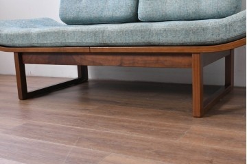 中古　美品　CONDE HOUSE(カンディハウス)　アルプ LD　希少なウォールナットフレームのソファーベッド　定価約35万円相当　(R-085135)