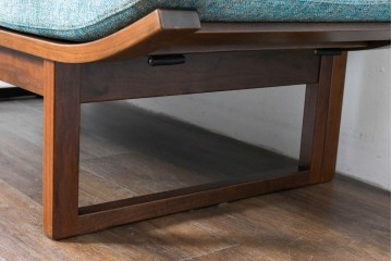 中古　美品　CONDE HOUSE(カンディハウス)　アルプ LD　希少なウォールナットフレームのソファーベッド　定価約35万円相当　(R-085135)