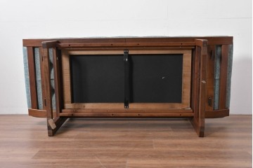 中古　美品　CONDE HOUSE(カンディハウス)　アルプ LD　希少なウォールナットフレームのソファーベッド　定価約35万円相当　(R-085135)