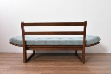 中古　美品　CONDE HOUSE(カンディハウス)　アルプ LD　希少なウォールナットフレームのソファーベッド　定価約35万円相当　(R-085135)