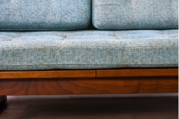 中古　美品　CONDE HOUSE(カンディハウス)　アルプ LD　希少なウォールナットフレームのソファーベッド　定価約35万円相当　(R-085135)