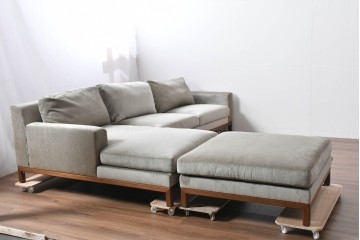 中古　超美品　使用感ほぼなし　CONDE HOUSE(カンディハウス)　クォード　心地よいくつろぎを叶えるシステムソファ　定価約185万円相当　(R-085136)