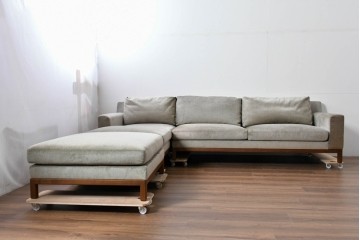 中古　超美品　使用感ほぼなし　CONDE HOUSE(カンディハウス)　クォード　心地よいくつろぎを叶えるシステムソファ　定価約185万円相当　(R-085136)