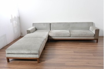 中古　超美品　使用感ほぼなし　CONDE HOUSE(カンディハウス)　クォード　心地よいくつろぎを叶えるシステムソファ　定価約185万円相当　(R-085136)