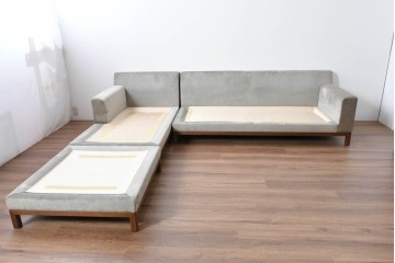 中古　超美品　使用感ほぼなし　CONDE HOUSE(カンディハウス)　クォード　心地よいくつろぎを叶えるシステムソファ　定価約185万円相当　(R-085136)