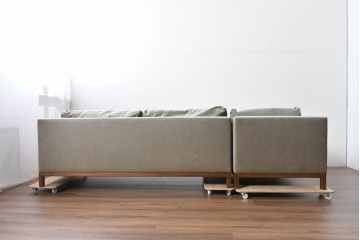 中古　超美品　使用感ほぼなし　CONDE HOUSE(カンディハウス)　クォード　心地よいくつろぎを叶えるシステムソファ　定価約185万円相当　(R-085136)