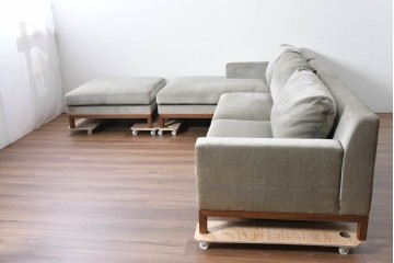 中古　超美品　使用感ほぼなし　CONDE HOUSE(カンディハウス)　クォード　心地よいくつろぎを叶えるシステムソファ　定価約185万円相当　(R-085136)