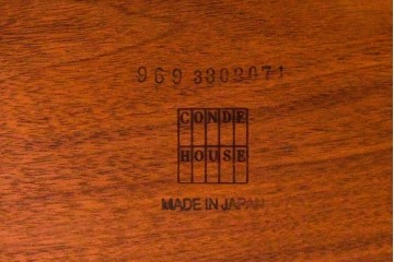 中古　美品　CONDE HOUSE(カンディハウス)　ハカマ　ウォールナット材　力強い造形で存在感を放つソリッドテーブル　定価約75万円相当　(R-085137)