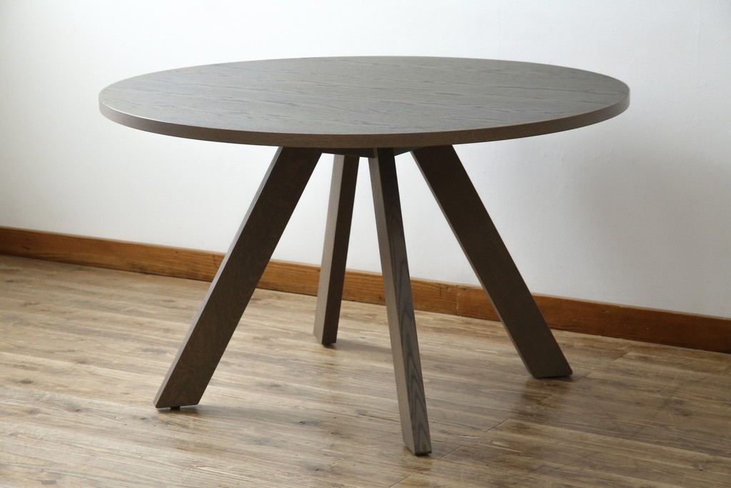 中古　美品　arflex(アルフレックス)　MEDUSA(メデューサ)　オーク材　実用性とデザイン性を兼ね備えたダイニングテーブル　定価約22万円相当　(R-085139)