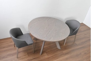 中古　美品　arflex(アルフレックス)　FLUTE(フルーテ)　シンプルモダンなデザインのアームチェア2脚セット　セット定価約24万円相当　(R-085140)