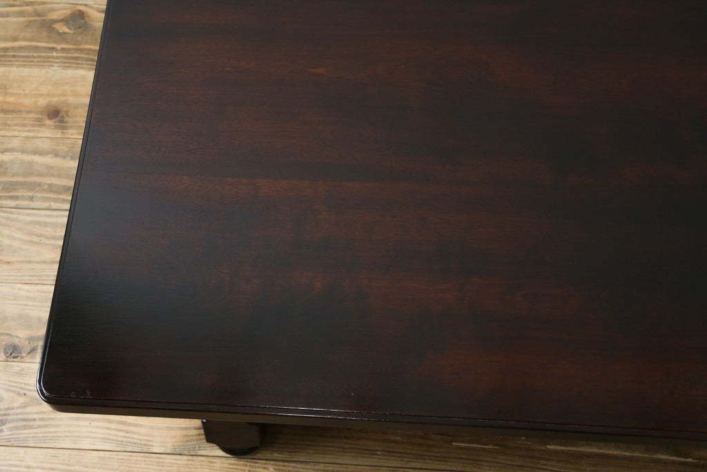 中古　超美品!!　特注品　松本民芸家具　クラシカルな佇まいが美しい座卓　定価約29万円　(R-085146)