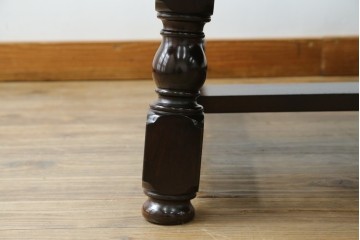 中古　超美品!!　特注品　松本民芸家具　クラシカルな佇まいが美しい座卓　定価約29万円　(R-085146)