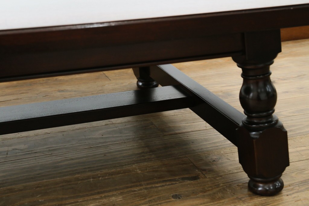 中古　超美品!!　特注品　松本民芸家具　クラシカルな佇まいが美しい座卓　定価約29万円　(R-085146)