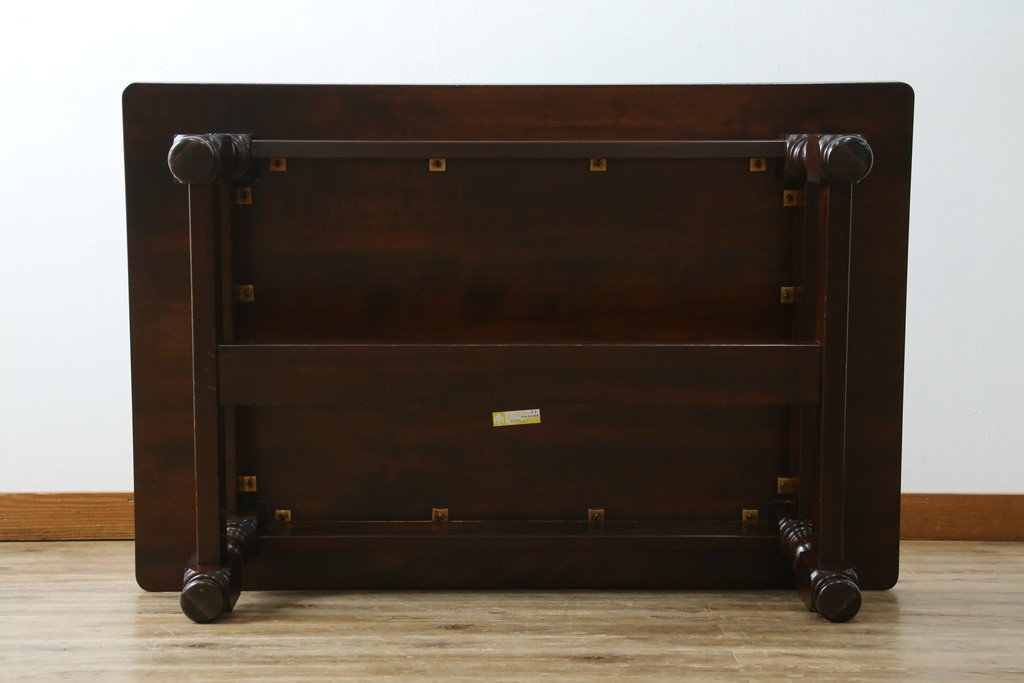 中古　超美品!!　特注品　松本民芸家具　クラシカルな佇まいが美しい座卓　定価約29万円　(R-085146)