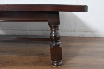 中古　超美品!!　特注品　松本民芸家具　クラシカルな佇まいが美しい座卓　定価約29万円相当　(R-085146)