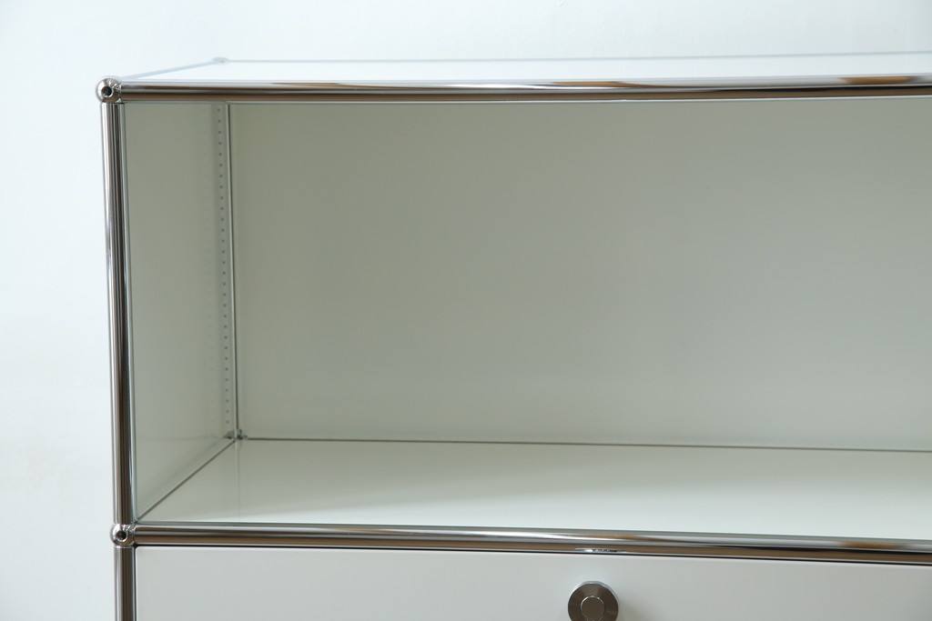 中古　美品　スイス　USMハラー(USM Haller)　モジュール構造の3段キャビネット　定価約47万2千円　(R-085151)
