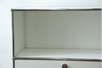 中古　美品　スイス　USMハラー(USM Haller)　モジュール構造の3段キャビネット　定価約47万2千円　(R-085151)