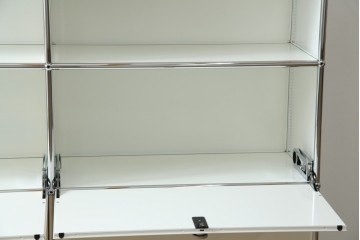 中古　美品　スイス　USMハラー(USM Haller)　モジュール構造の3段キャビネット　定価約47万2千円　(R-085151)