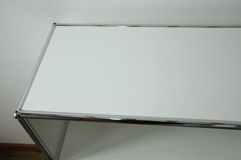 中古　美品　スイス　USMハラー(USM Haller)　モジュール構造の3段キャビネット　定価約47万2千円　(R-085151)