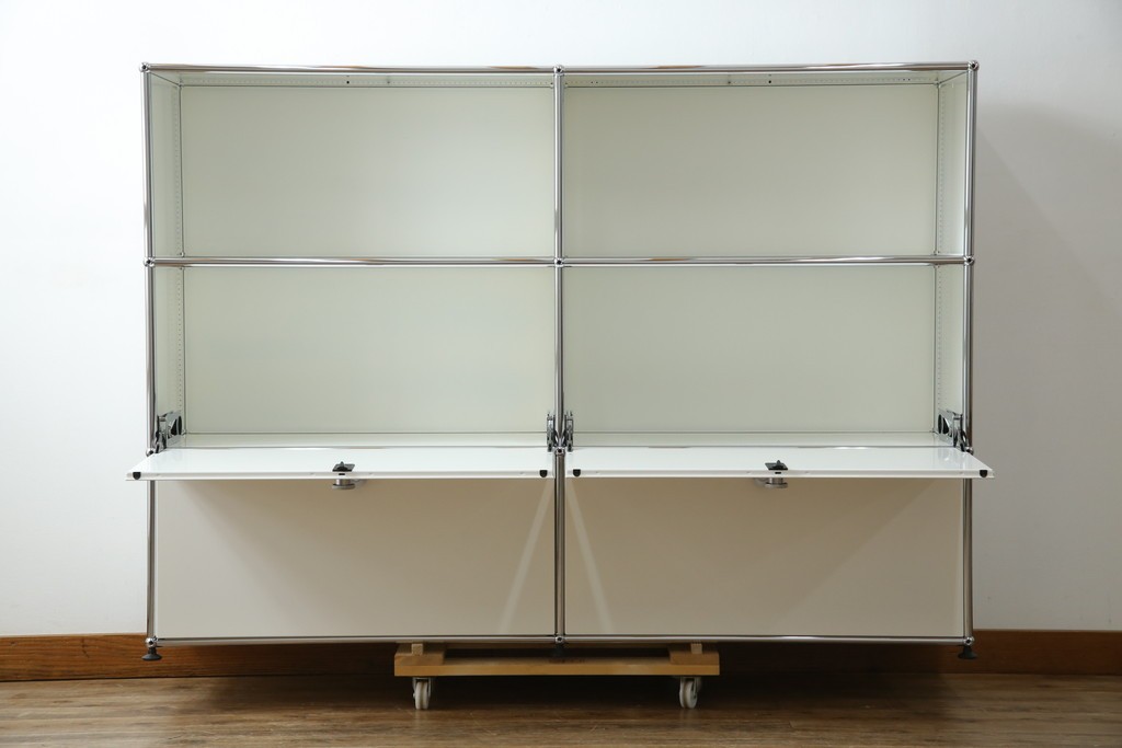 中古　美品　スイス　USMハラー(USM Haller)　モジュール構造の3段キャビネット　定価約47万2千円　(R-085151)