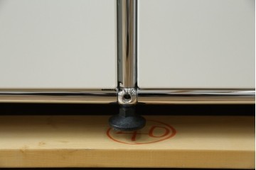 中古　美品　スイス　USMハラー(USM Haller)　モジュール構造の3段キャビネット　定価約47万2千円　(R-085151)