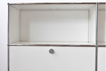中古　美品　スイス　USMハラー(USM Haller)　モジュール構造の3段キャビネット　定価約47万2千円相当　(R-085151)