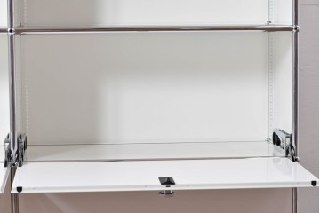 中古　美品　スイス　USMハラー(USM Haller)　モジュール構造の3段キャビネット　定価約47万2千円相当　(R-085151)