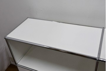 中古　美品　スイス　USMハラー(USM Haller)　モジュール構造の3段キャビネット　定価約47万2千円相当　(R-085151)