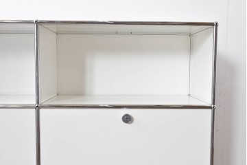 中古　美品　スイス　USMハラー(USM Haller)　モジュール構造の3段キャビネット　定価約47万2千円相当　(R-085151)