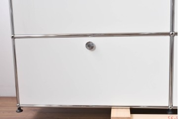 中古　美品　スイス　USMハラー(USM Haller)　モジュール構造の3段キャビネット　定価約47万2千円相当　(R-085151)