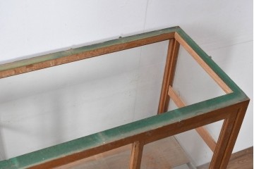 和製ヴィンテージ　ナラ材　時を重ねて生まれた木の味わいが魅力のガラスケース　(R-085152)