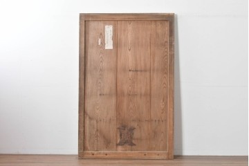 アンティーク建具　明治～大正　総欅(ケヤキ)材　力強い木目が印象的な蔵戸1枚　(R-085159)