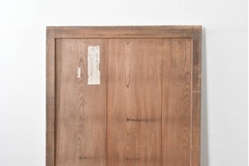 アンティーク建具　明治～大正　総欅(ケヤキ)材　力強い木目が印象的な蔵戸1枚　(R-085159)