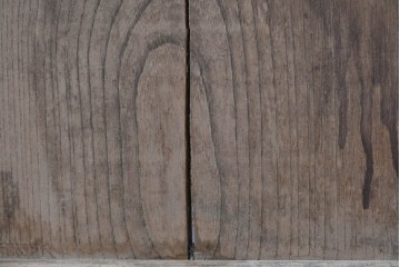 アンティーク建具　明治～大正　総欅(ケヤキ)材　力強い木目が印象的な蔵戸1枚　(R-085159)