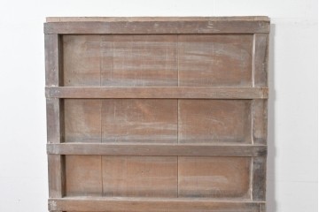 アンティーク建具　明治～大正　総欅(ケヤキ)材　力強い木目が印象的な蔵戸1枚　(R-085159)