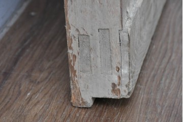 アンティーク建具　明治～大正　総欅(ケヤキ)材　力強い木目が印象的な蔵戸1枚　(R-085159)