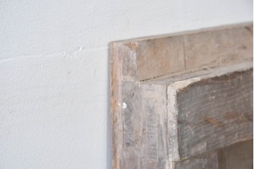 アンティーク建具　明治～大正　総欅(ケヤキ)材　力強い木目が印象的な蔵戸1枚　(R-085159)