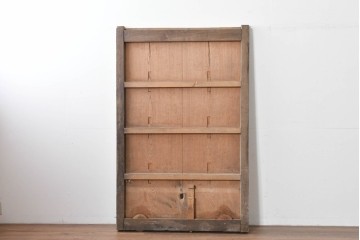 アンティーク建具　明治～大正　欅(ケヤキ)材　栗材　長い年月を経た木肌が味わい深い蔵戸1枚　(R-085160)