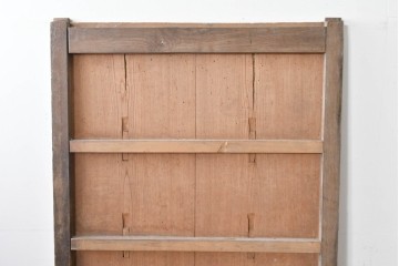 アンティーク建具　明治～大正　欅(ケヤキ)材　栗材　長い年月を経た木肌が味わい深い蔵戸1枚　(R-085160)