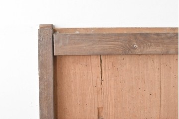 アンティーク建具　明治～大正　欅(ケヤキ)材　栗材　長い年月を経た木肌が味わい深い蔵戸1枚　(R-085160)
