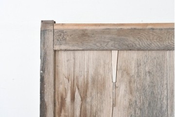 アンティーク建具　明治～大正　欅(ケヤキ)材　栗材　長い年月を経た木肌が味わい深い蔵戸1枚　(R-085160)
