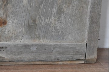 アンティーク建具　明治～大正　欅(ケヤキ)材　栗材　長い年月を経た木肌が味わい深い蔵戸1枚　(R-085160)