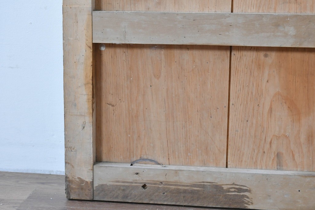 アンティーク建具　明治～大正　経年を感じる素朴な風合いの蔵戸1枚　(R-085161)